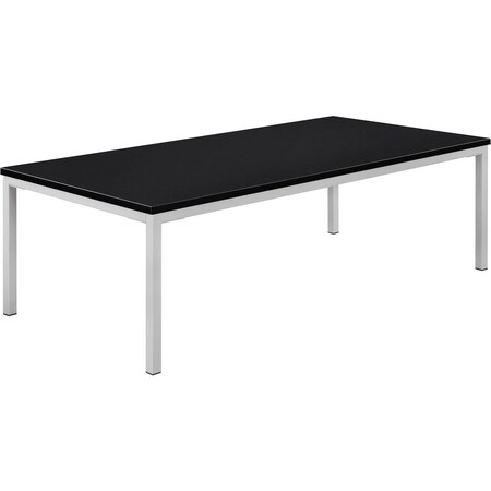 Interion By Global Industrial Interion Wood Coffee Table with Steel Frame, 48in x 24in, Black 695755BK